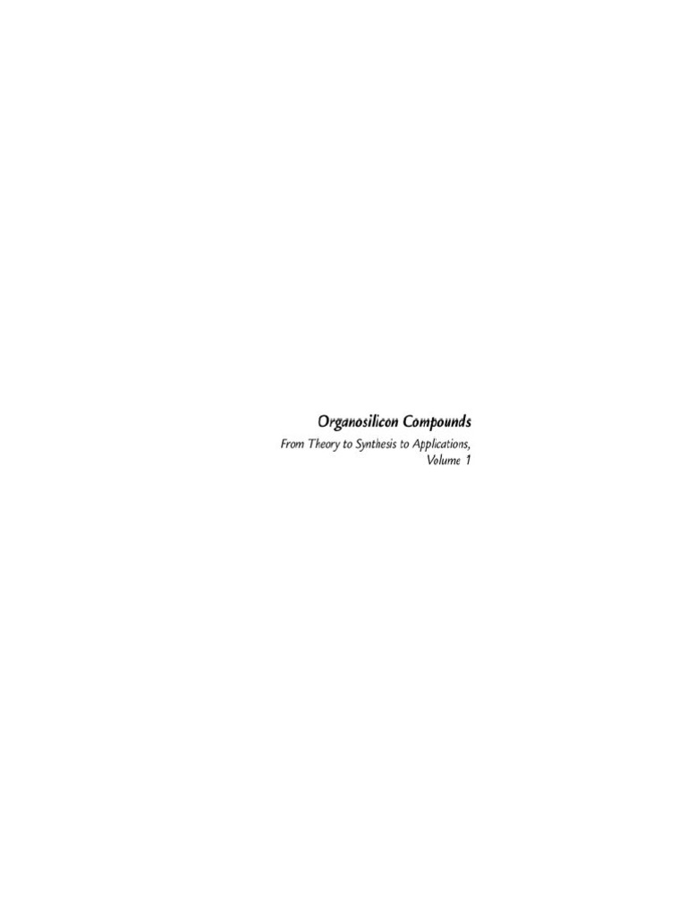 Organosilicon Compounds Theory and Experiment Synthesis Vladimir Ya Lee ...