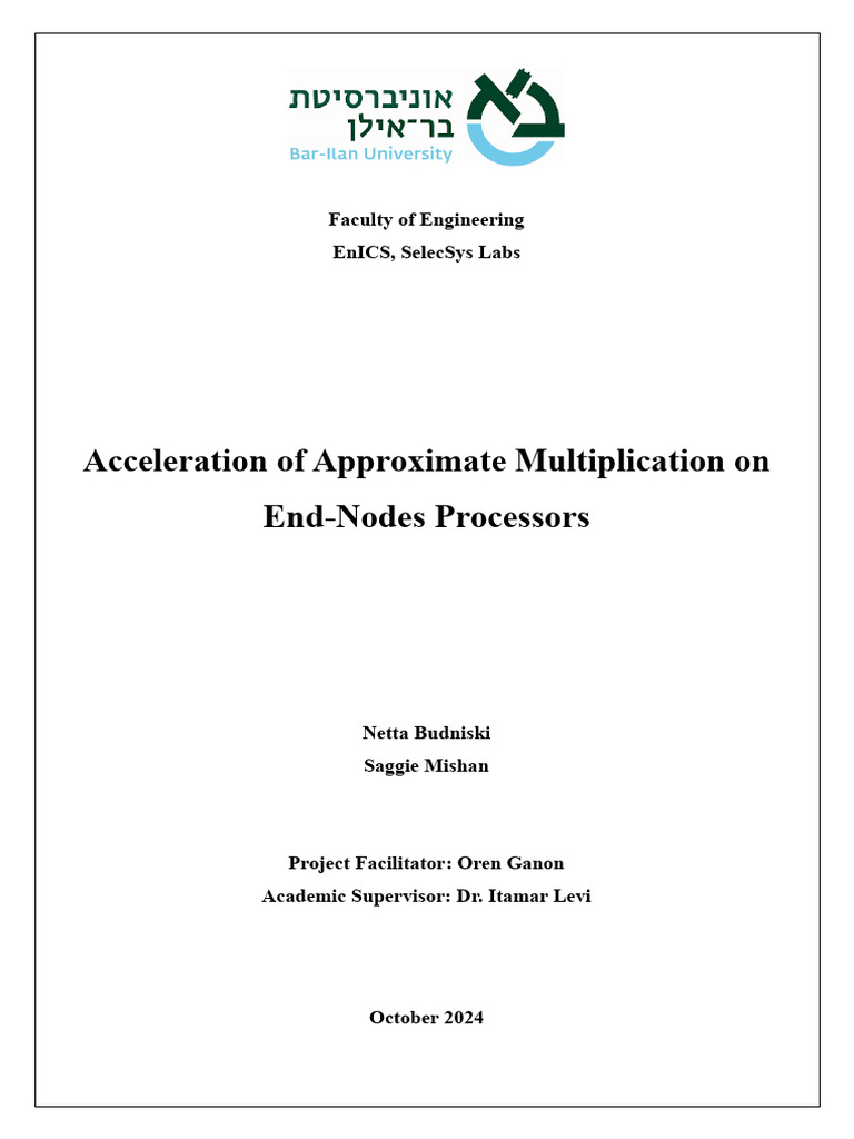 Acceleration of Approximate Multiplication On End-Nodes Processors ...