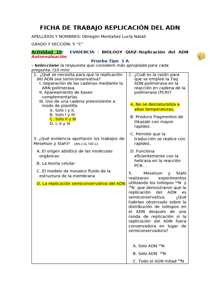 Esquema de Replicación del ADN | PDF | Replicación De Adn | Adn