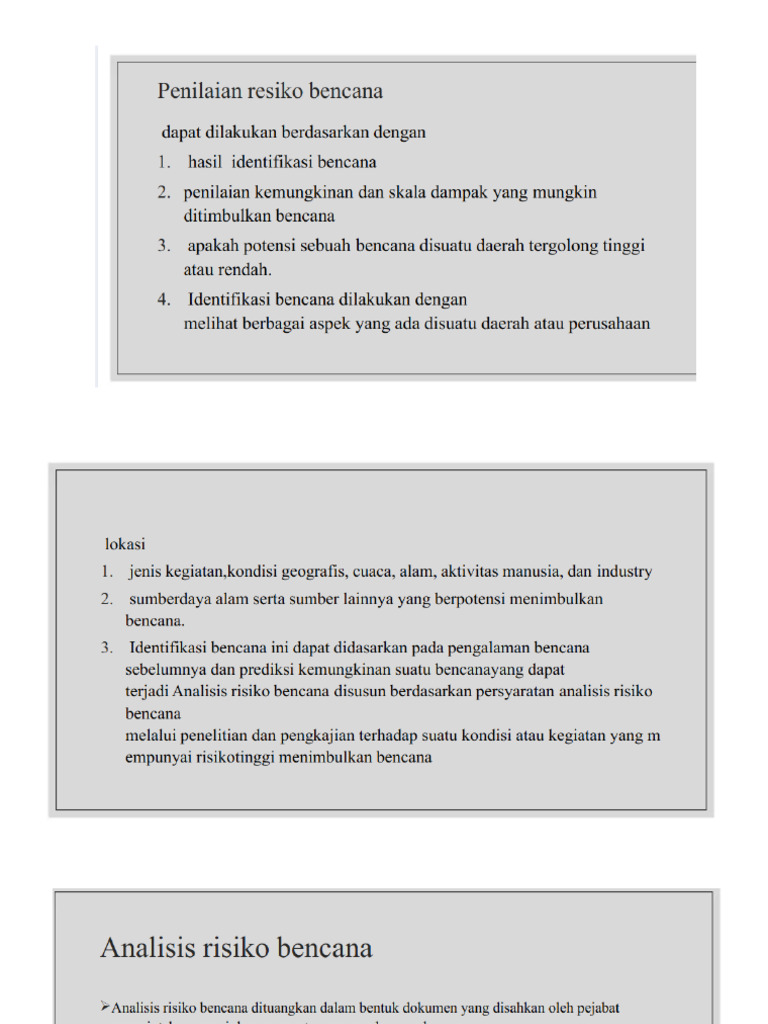 MB 1 Penilaian Resiko Bencana | PDF