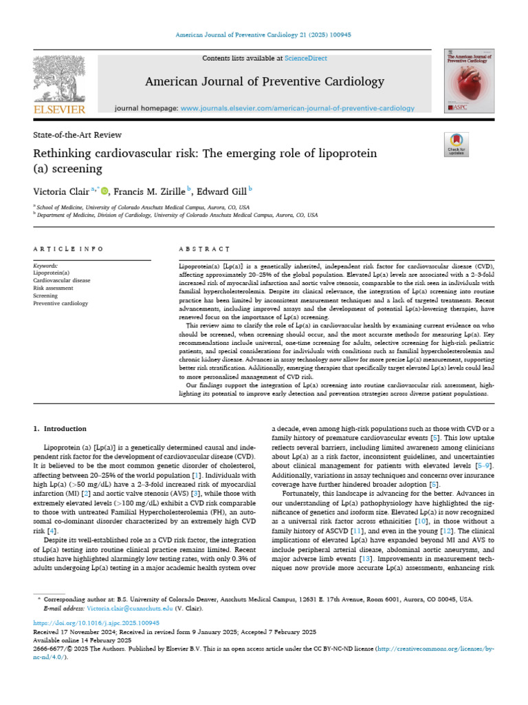 Lipoprotein A | PDF | Cardiovascular Diseases | Low Density Lipoprotein