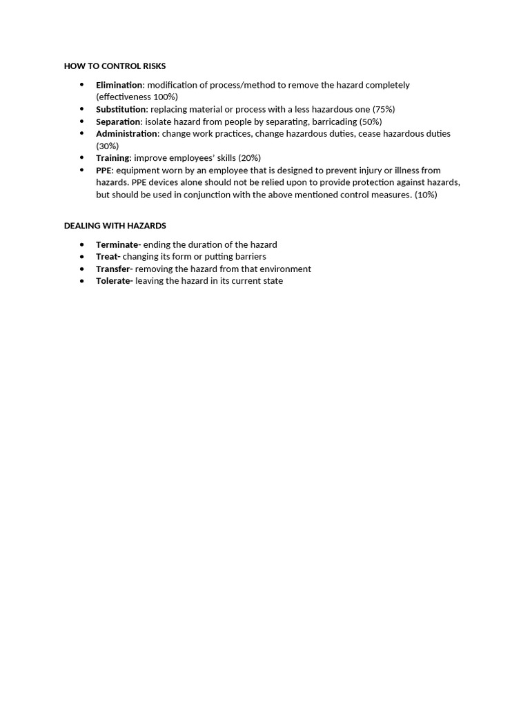 How To Control Risks | PDF
