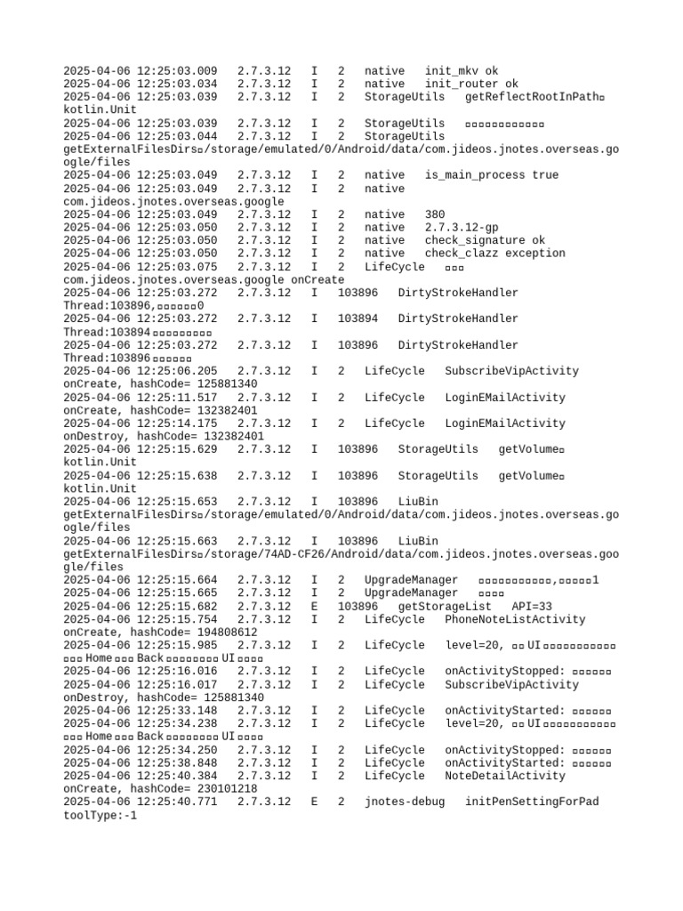 2025 04 06 - Log | PDF | Computer Science | System Software