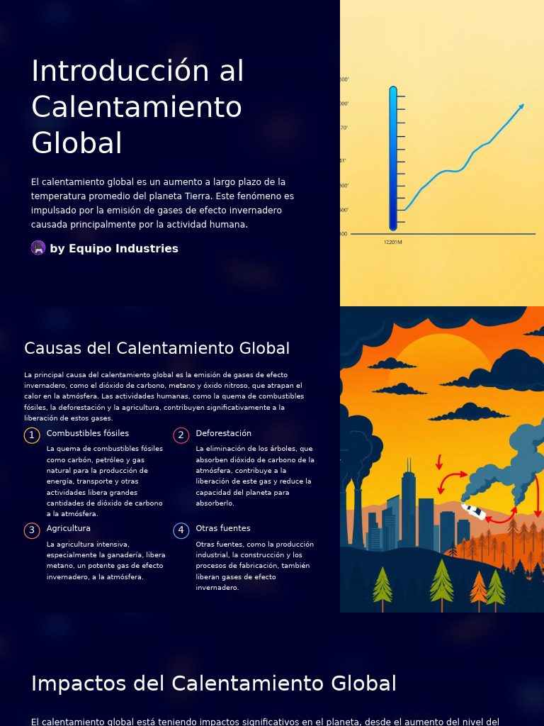 Causas y efectos del calentamiento global | PDF | Mitigación del cambio ...