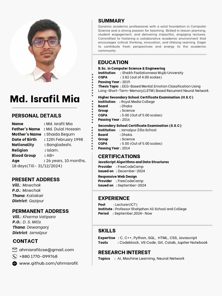 Computer Science Lecturer Profile | PDF | Learning | Cognition