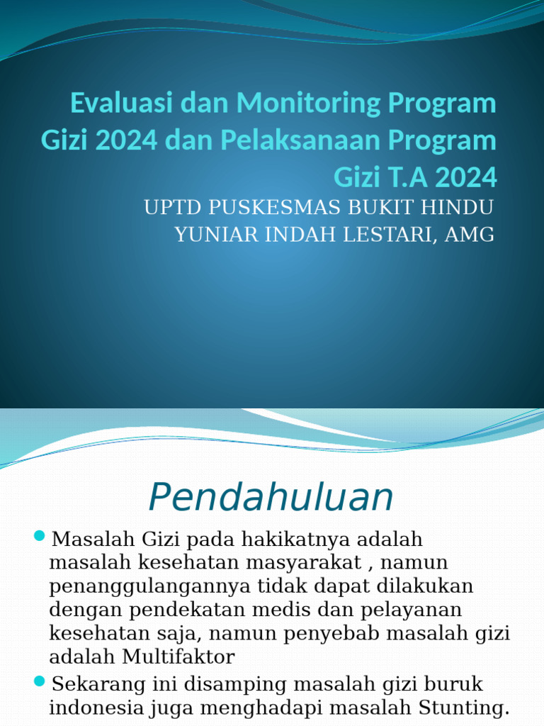 Evaluasi Program Gizi dan Stunting 2024 | PDF