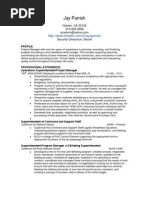 Download Project Manager in Washington DC Resume Jay Parrish by JayParrish SN84841900 doc pdf