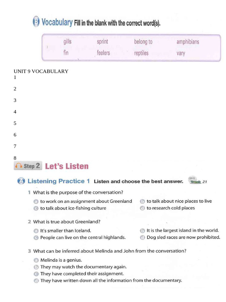 UNIT 9 VOCABULARY by Aziz | PDF