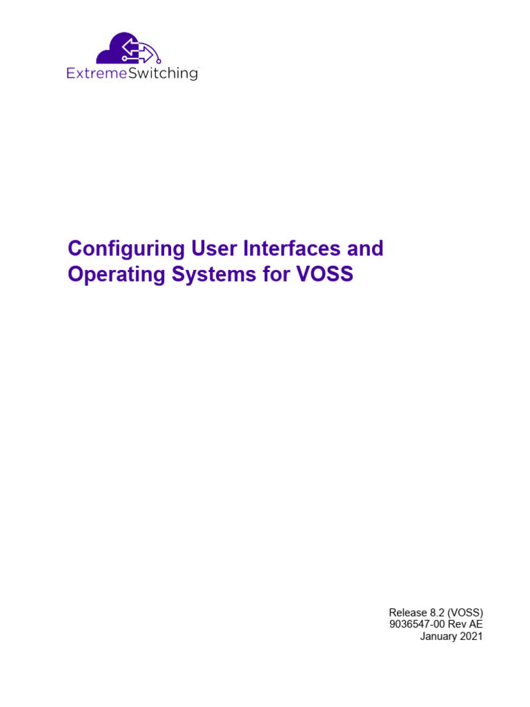VOSS 8.2 User Interface Configuration Guide | PDF | Command Line ...