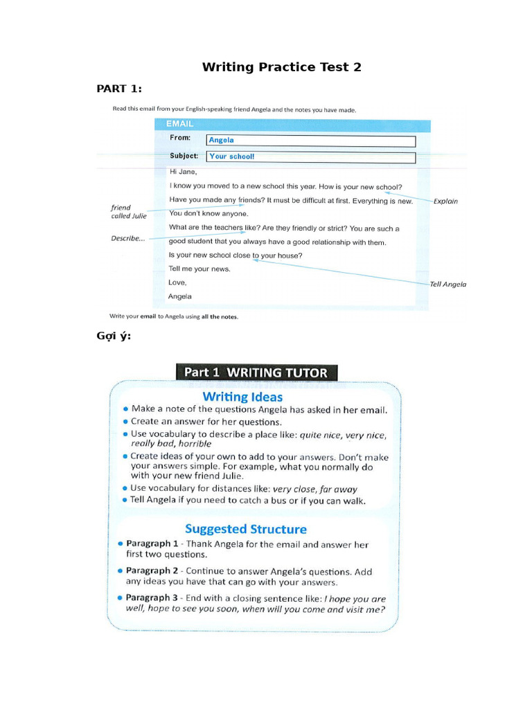 Writing Practice Test 2 | PDF