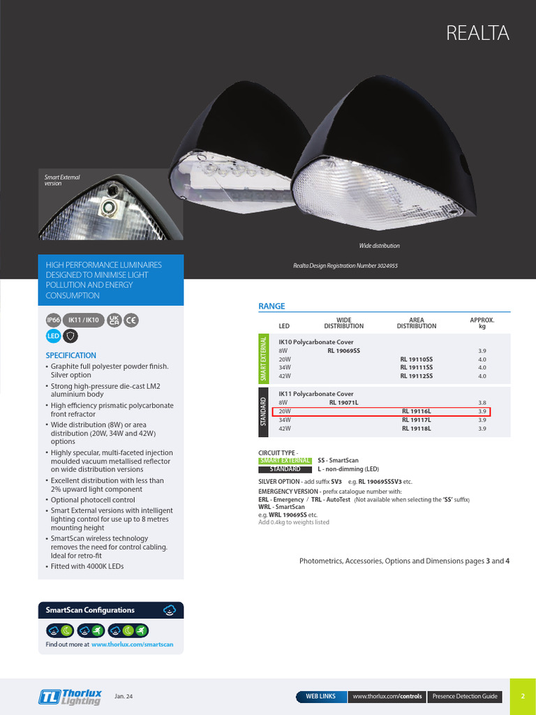 Thorlux Realta SmartScan Overview | PDF | Interior Design ...