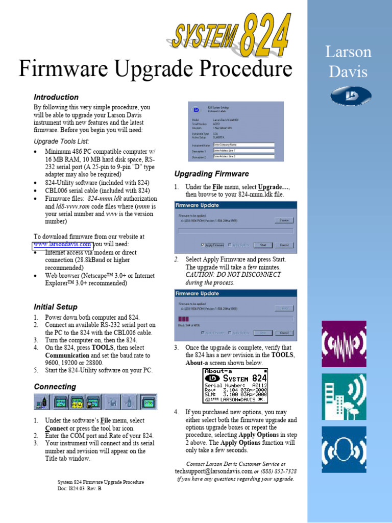 Larson Davis Sound Level Meter System 824 Firmware Upgrade Procedure ...