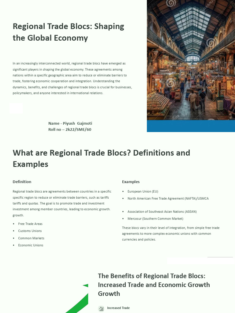 Impact of Regional Trade Blocs | PDF | Trade Agreements | Free Trade