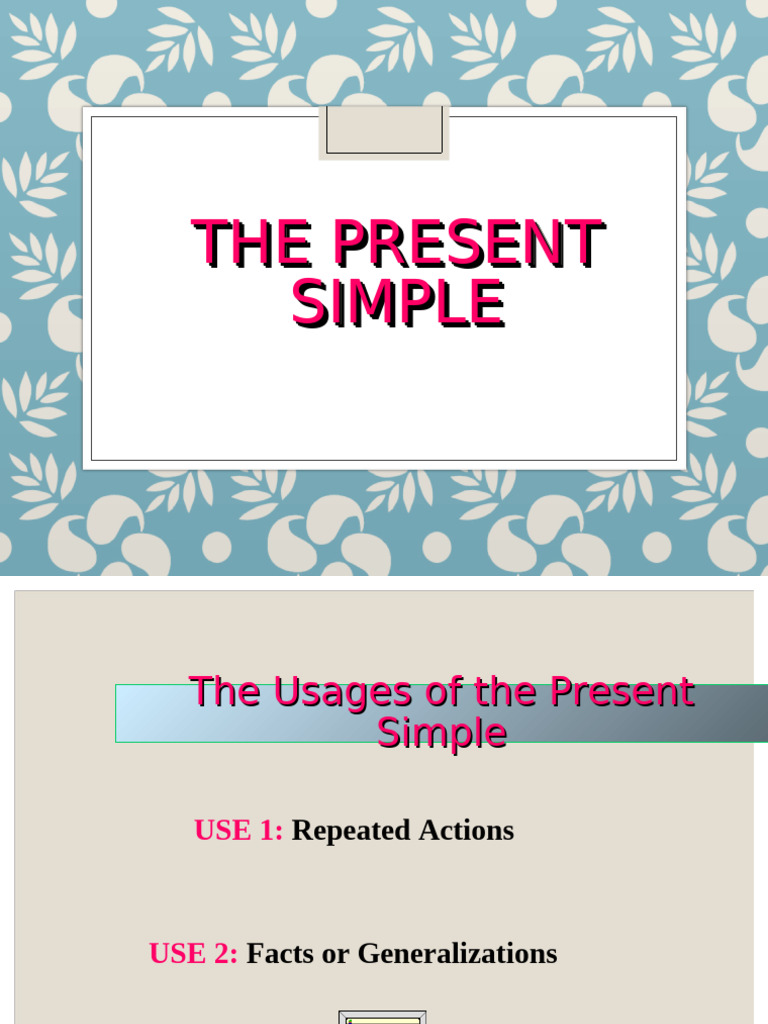 The Present Simple | PDF | Verb | Linguistic Typology