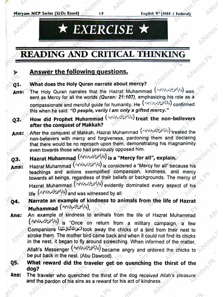Chapter 1 Class 9 Fbise | PDF