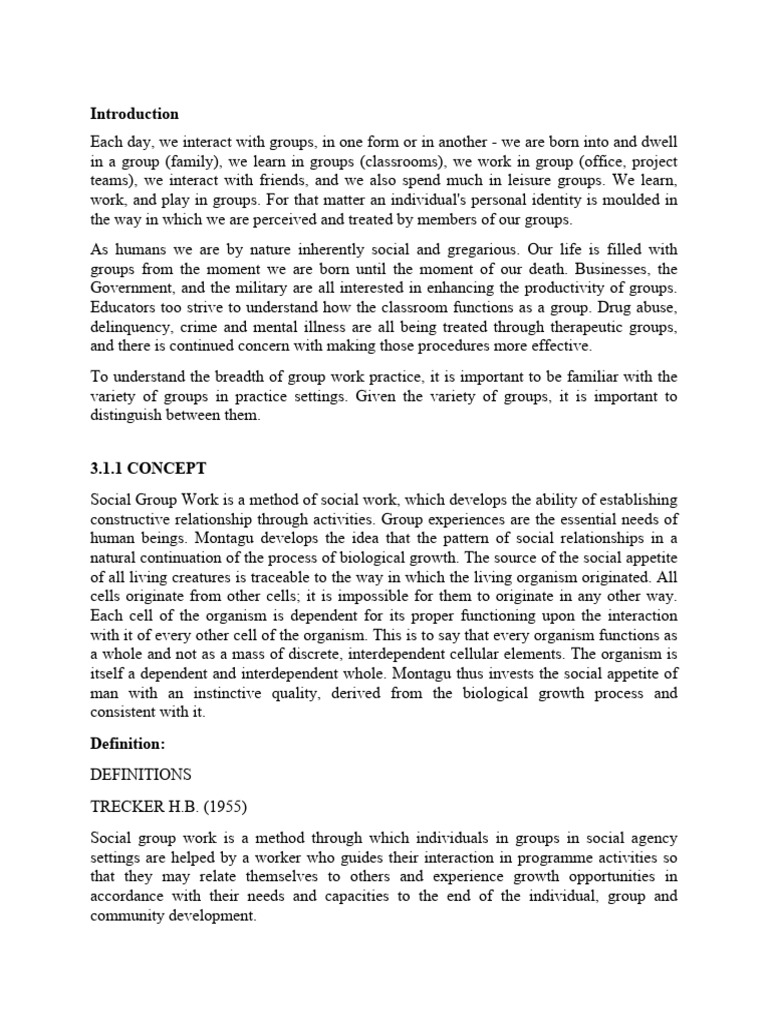 Understanding Social Group Work Methods | PDF | Social Group ...