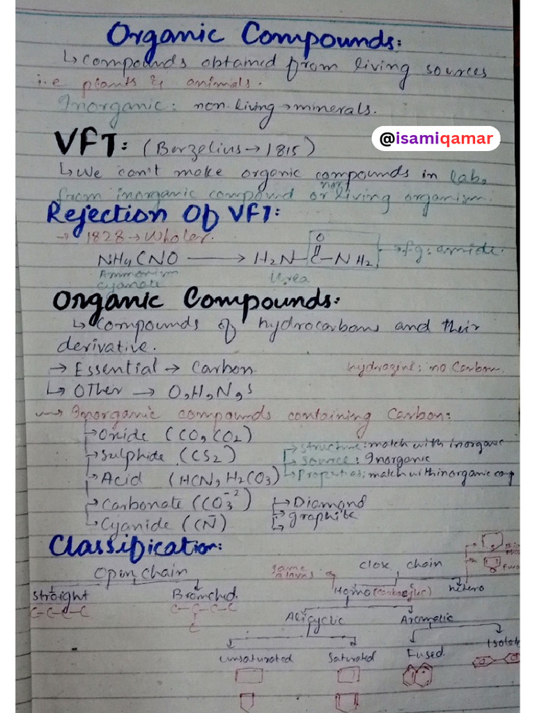 Organic Compound Notes Imat | PDF