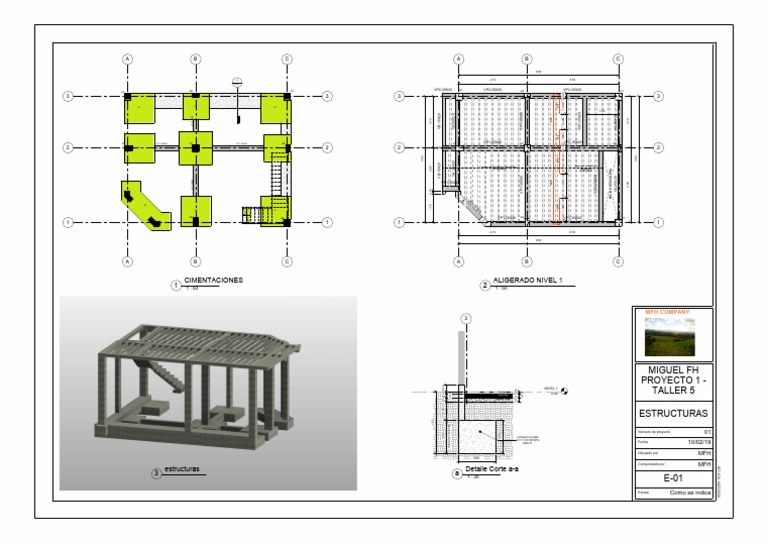 Planos de Cimentaciones y Estructuras | PDF
