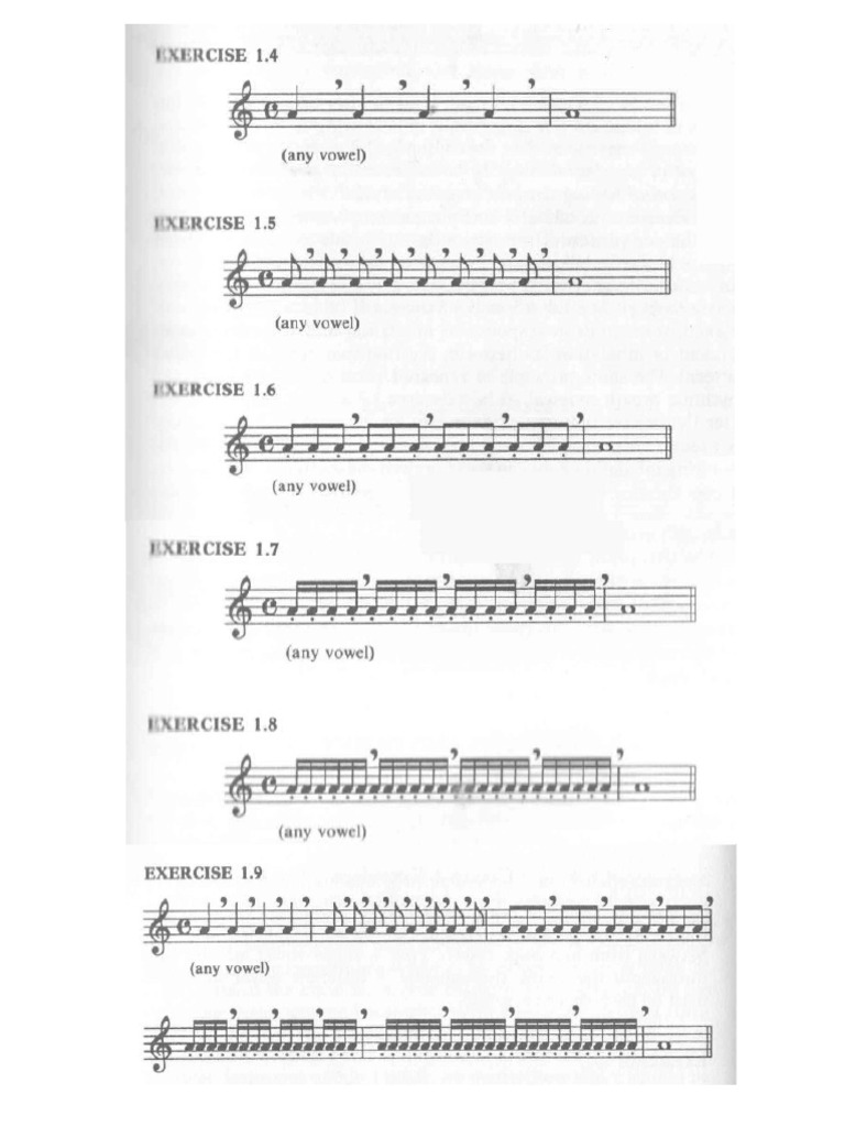 Ejercicios para Control de Inicio y Liberacion de Canto | PDF