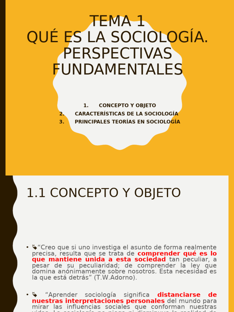 Tema 1. Sociologia | PDF | Sociología | Sociedad