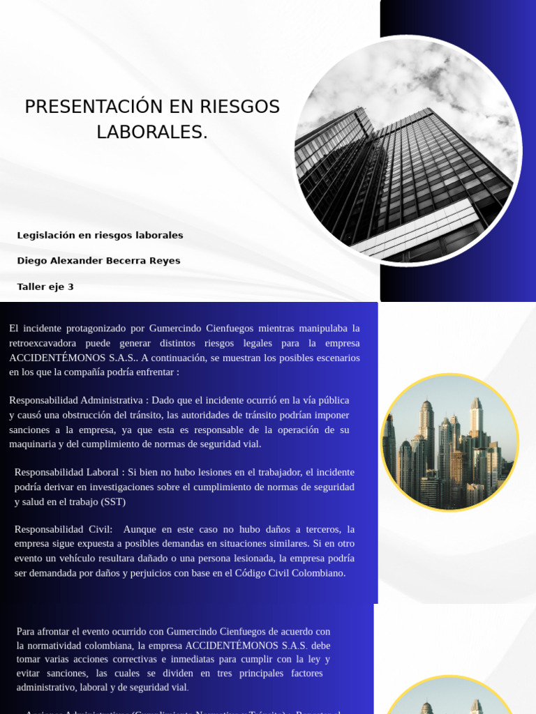 Riesgos Legales en Maquinaria Pesada | PDF | Seguridad y salud ...