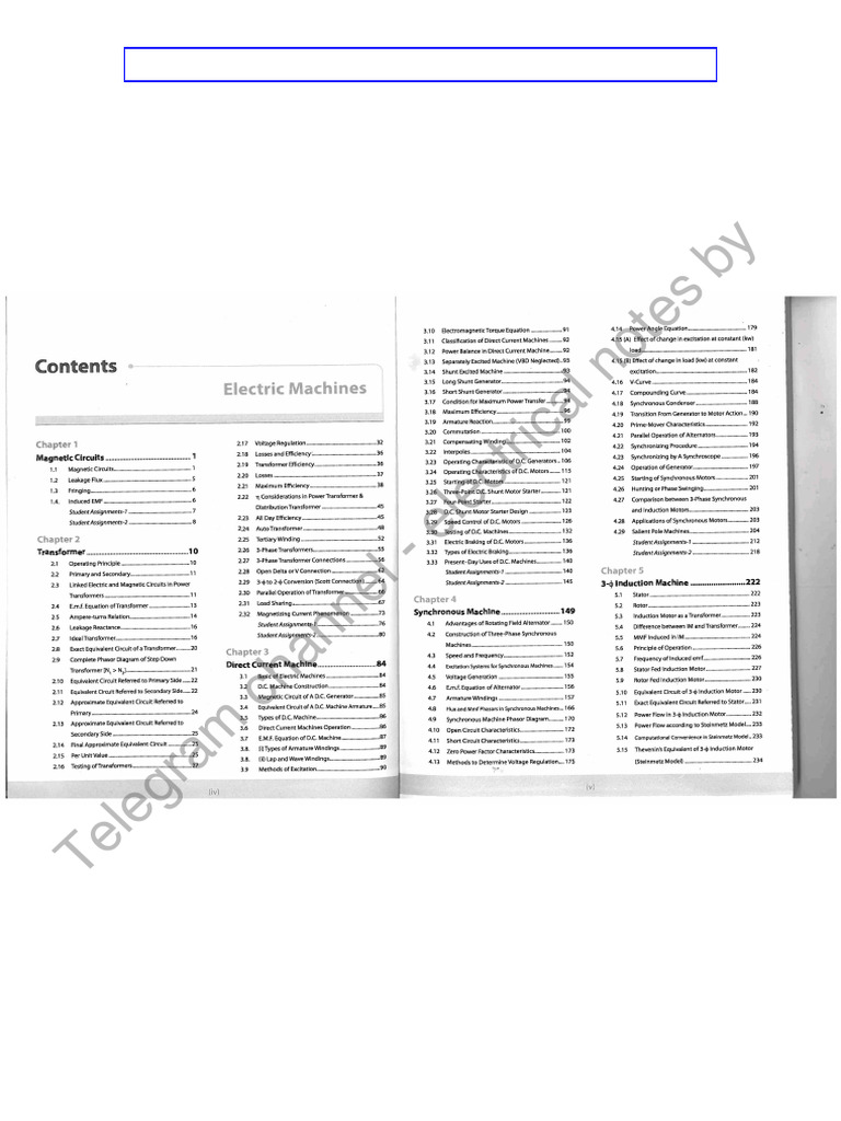 Electrical Machines Book | PDF