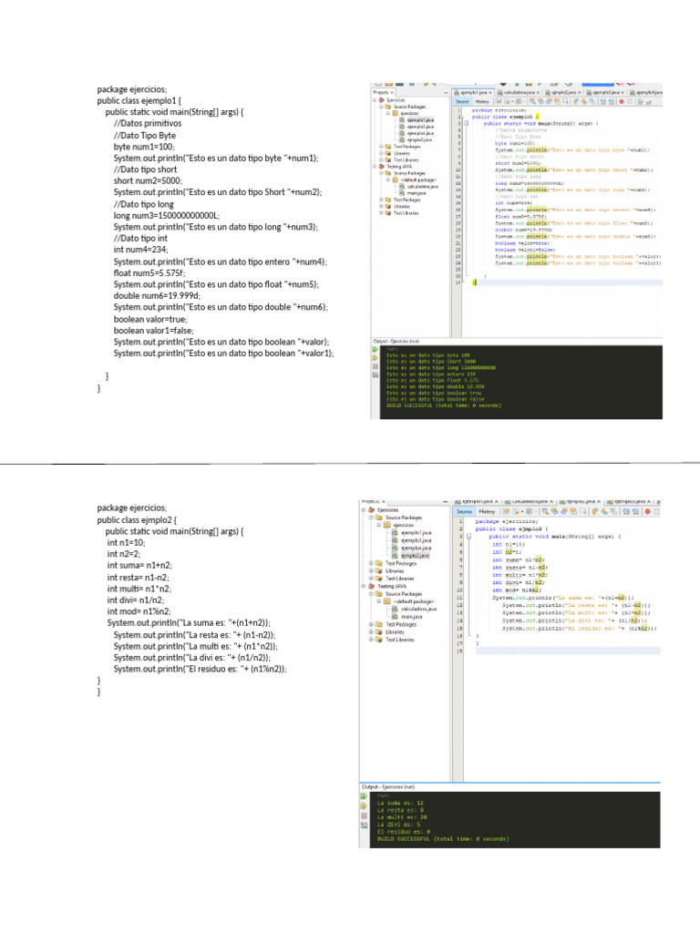 Ejercicios de Programación en Java | PDF | Programación de computadoras ...