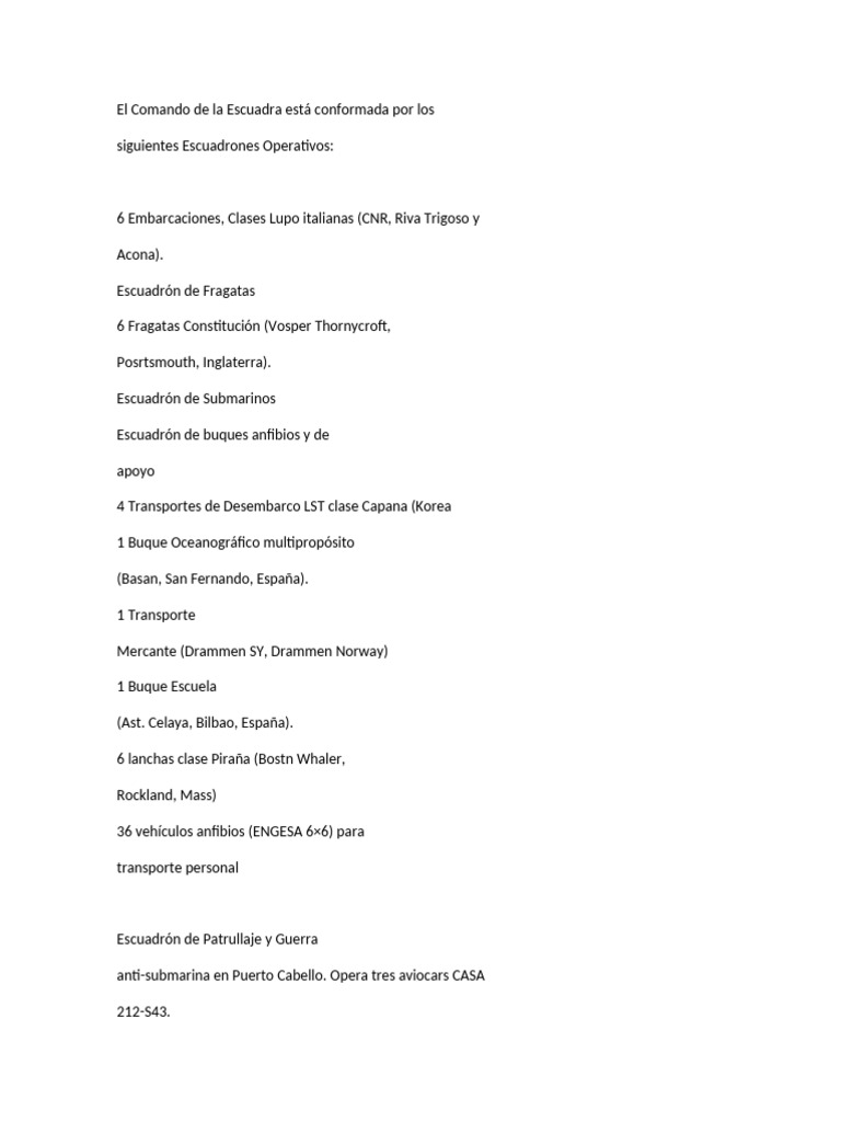 Estructura del Comando de la Escuadra | PDF
