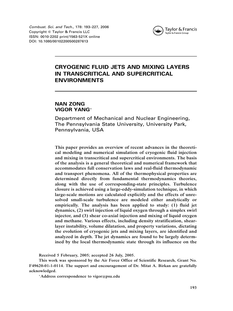 CST (Supercritical Fluids, 2006, Zong) | PDF | Turbulence | Vortices