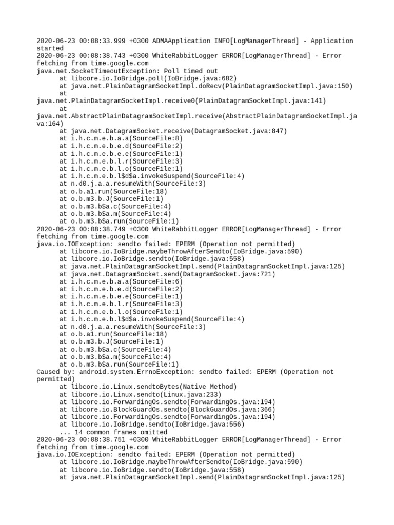 Time Sync Errors in Application Logs | PDF