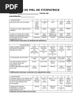 Escala de Fitzpatrick: Tipos de Piel | PDF