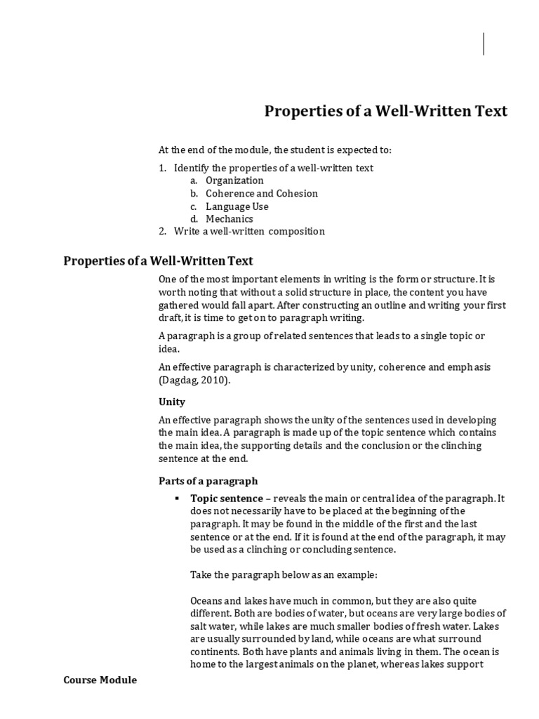 Properties of Effective Writing Techniques | PDF | Pronoun | Paragraph