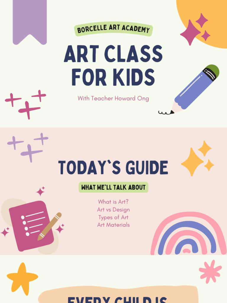 Kids Art Class Overview and Activities | PDF | Communication | Drawing