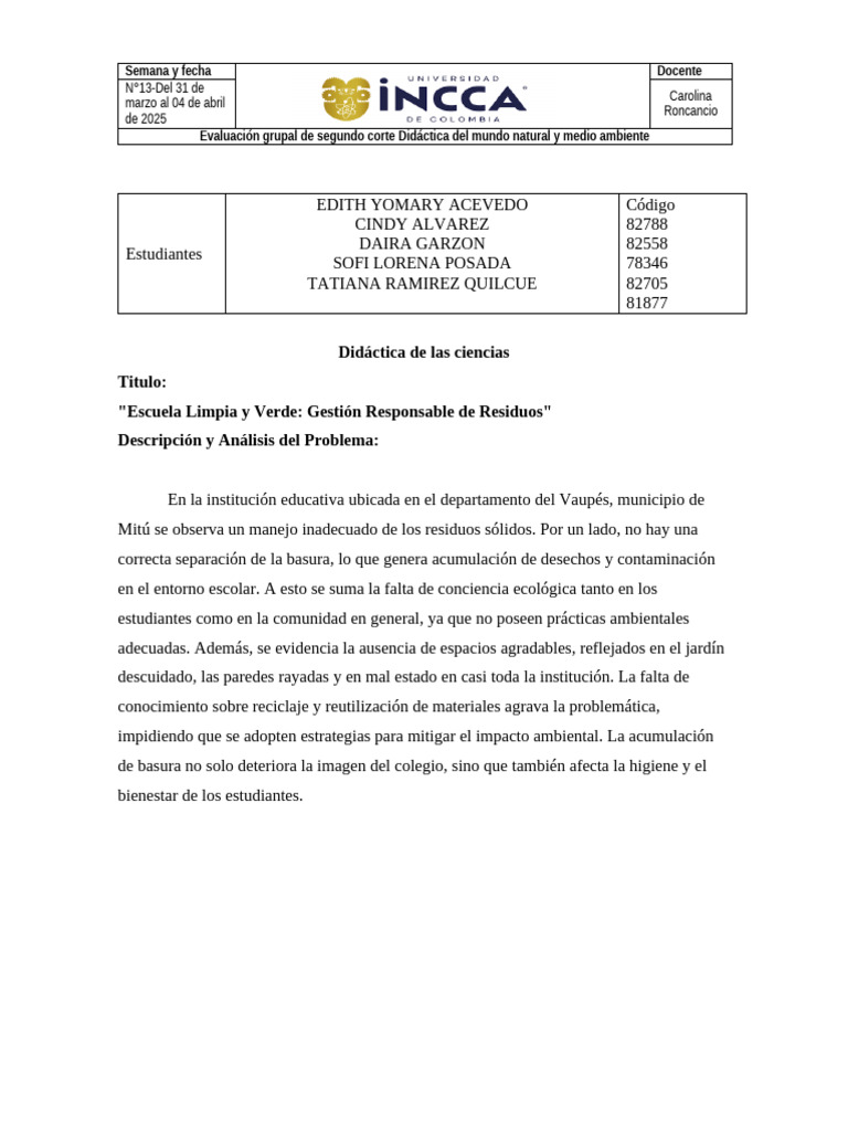 Gestión de Residuos en Escuela Verde | PDF | Residuos | Sustentabilidad