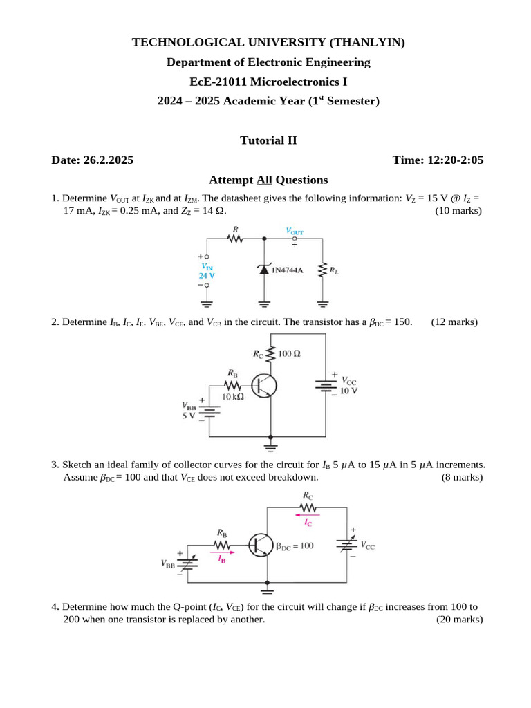 Tutorial II (1) | PDF