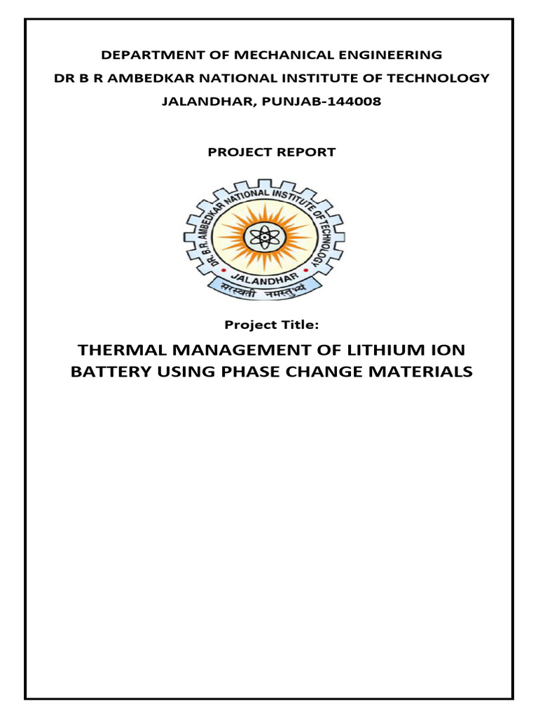 PCM Cooling for Lithium-Ion Batteries | PDF | Physical Chemistry ...