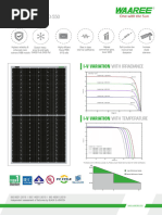 Waaree Mono PERC Module Datasheet | PDF | Solar Cell | Solar Power