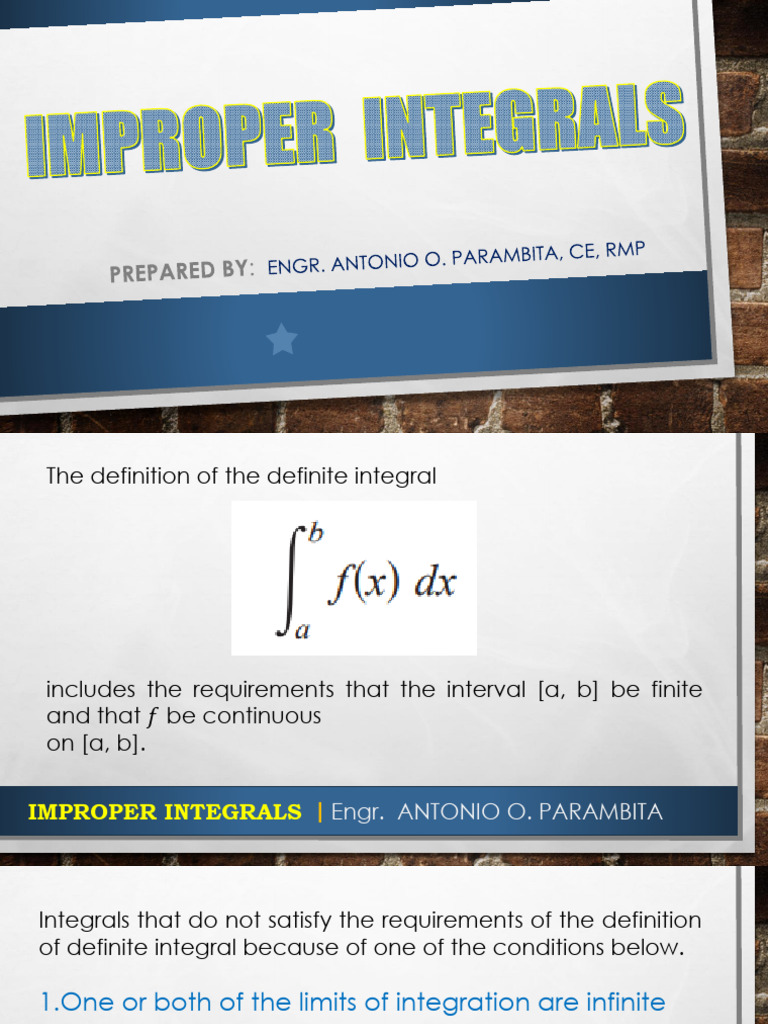 Improper Integrals | PDF