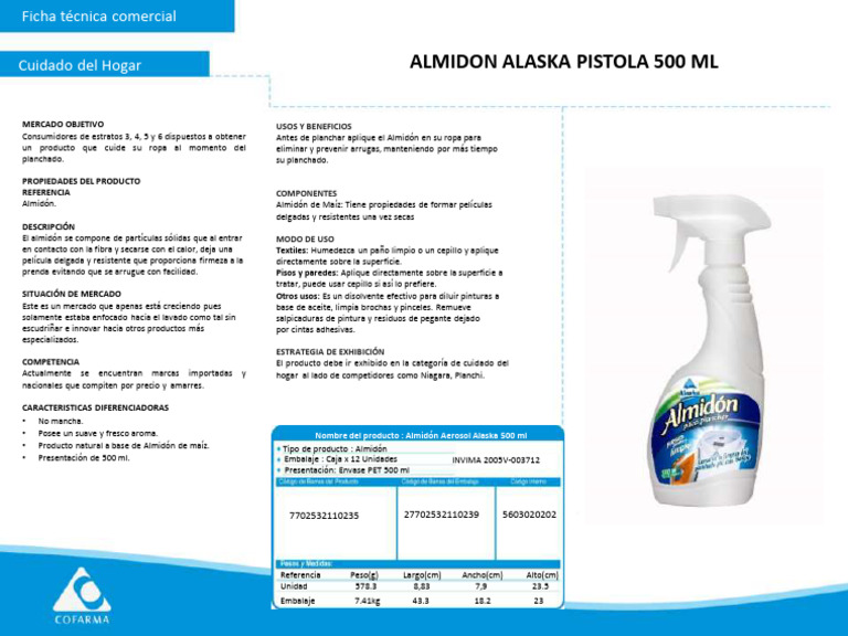 Almidón para Planchar Ropa 500 ml | PDF | Materiales