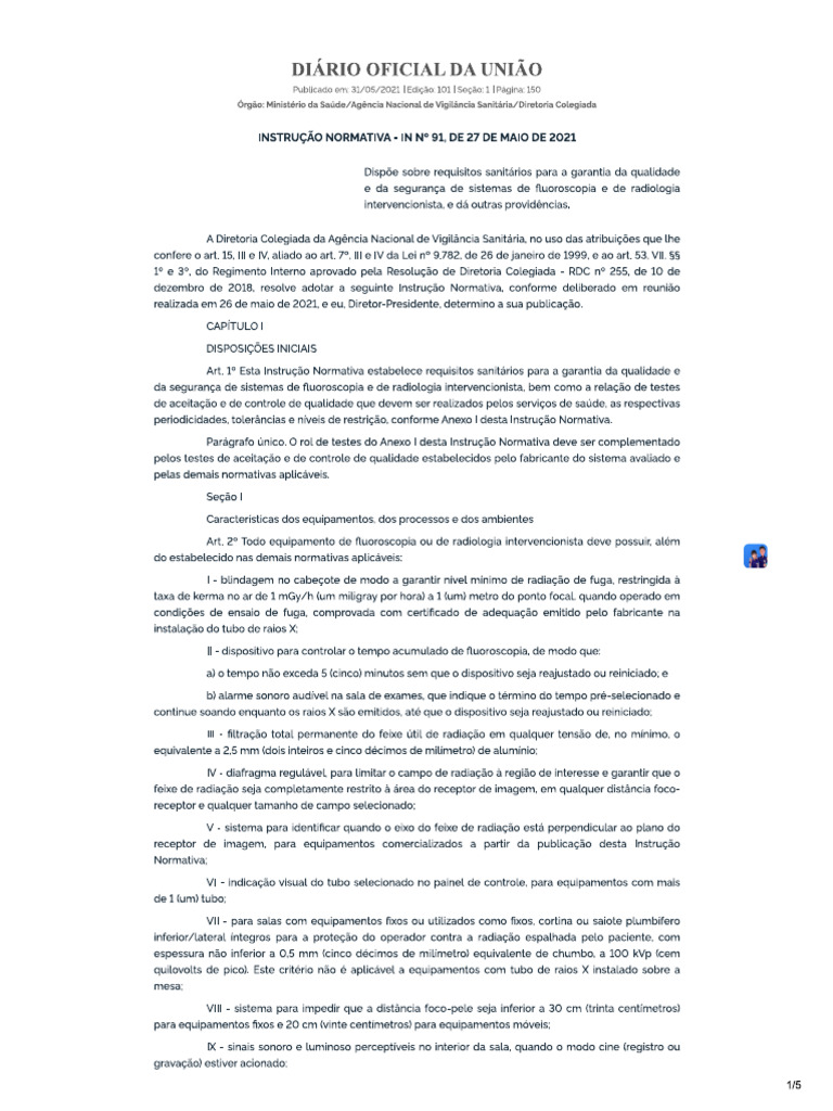 Instrução Normativa - in #91, de 27 D... Maio de 2021 | PDF