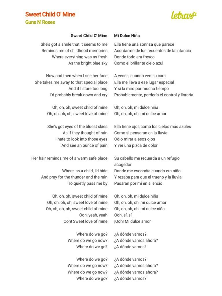 Letra y traducción de 