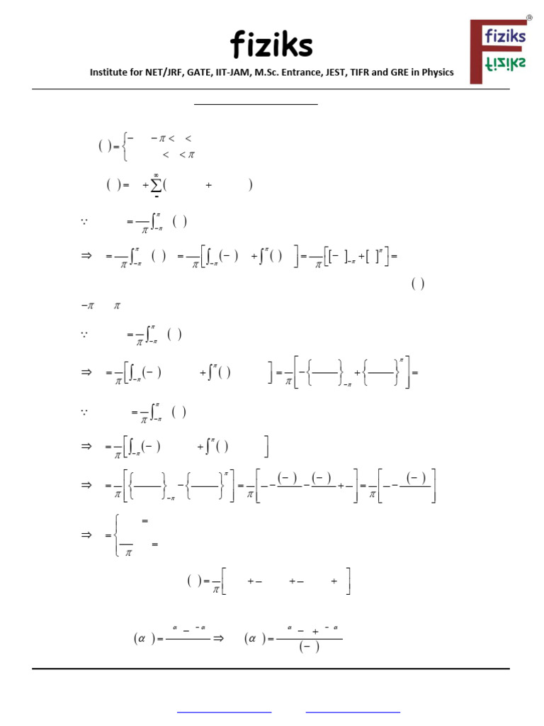 Fourier Series Solutions in Physics | PDF | Mathematical Analysis ...
