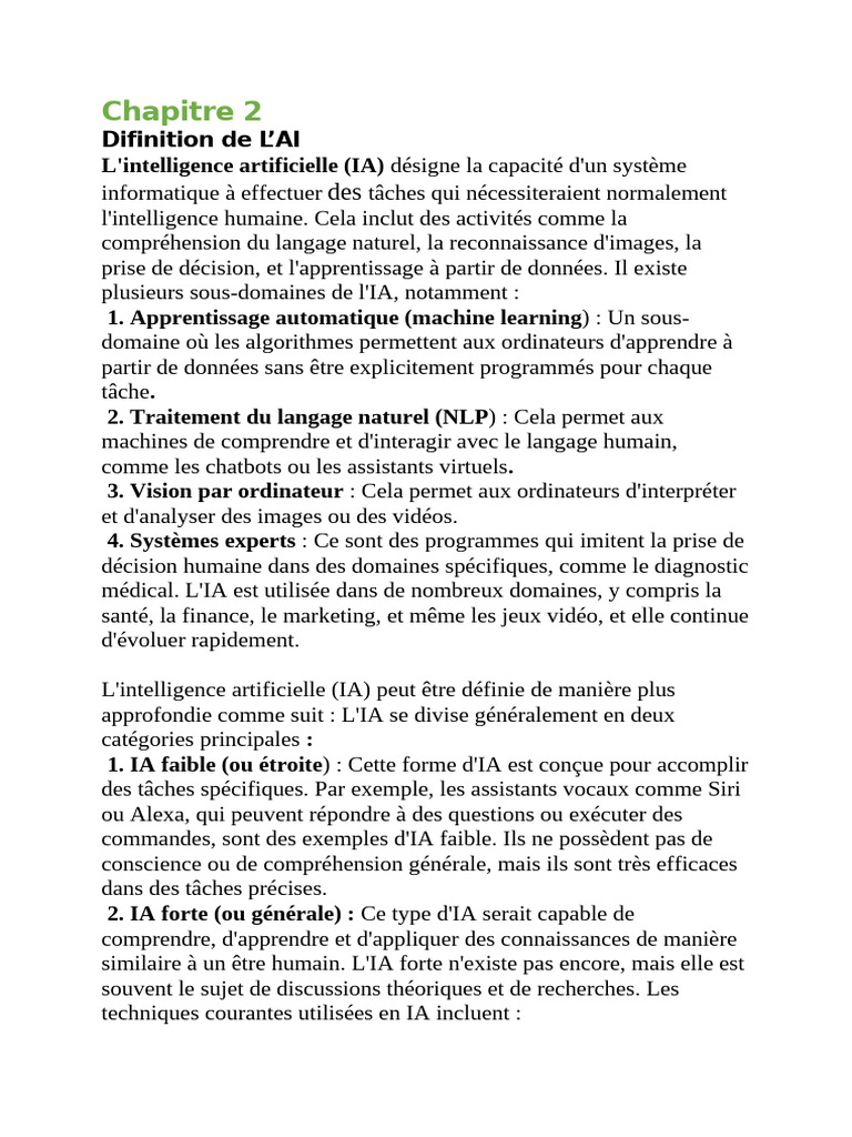 L'intelligence artificielle expliquée | PDF | Intelligence artificielle ...