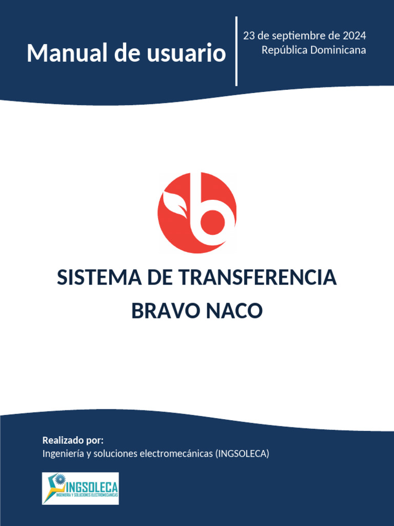 Manual de Usuario del Sistema Bravo Naco | PDF