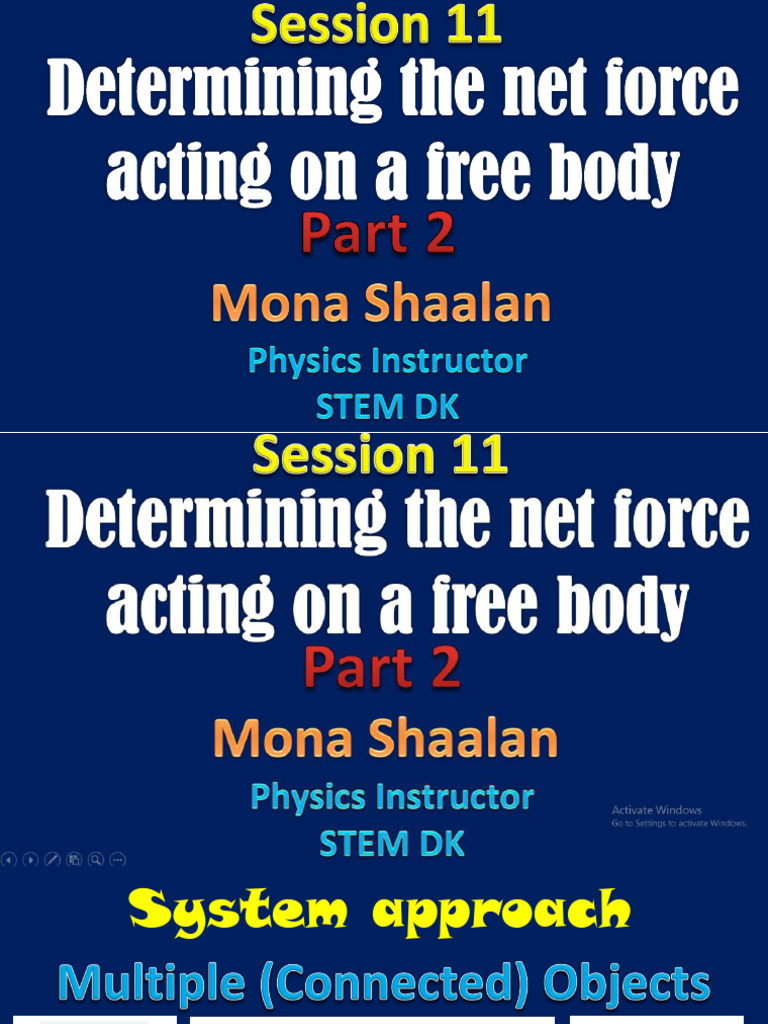 Net Force and Tension in Free Body Systems | PDF | Force | Mass