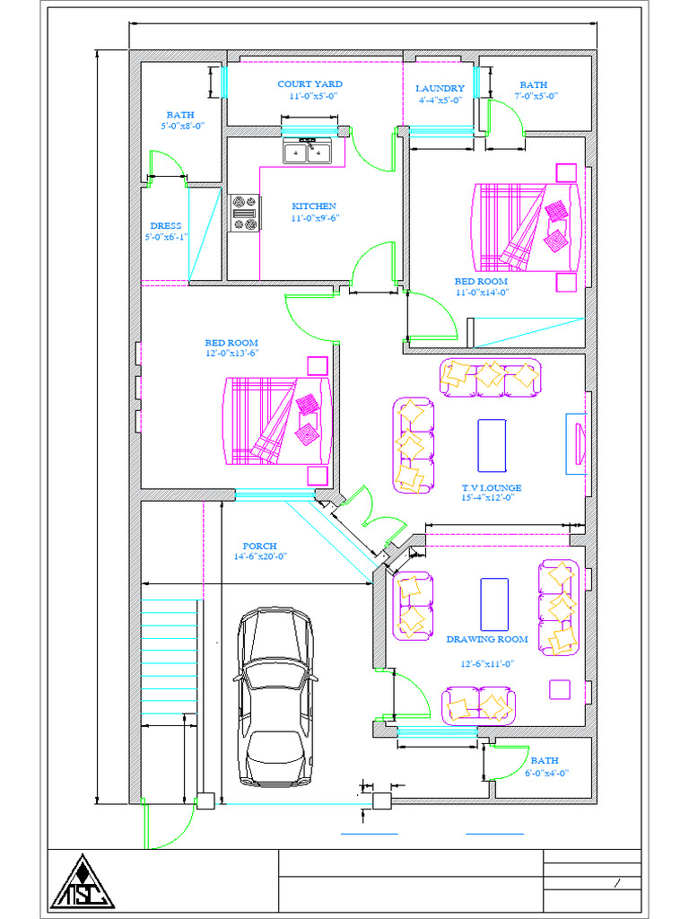 Ground Floor Plan Layout Details | PDF