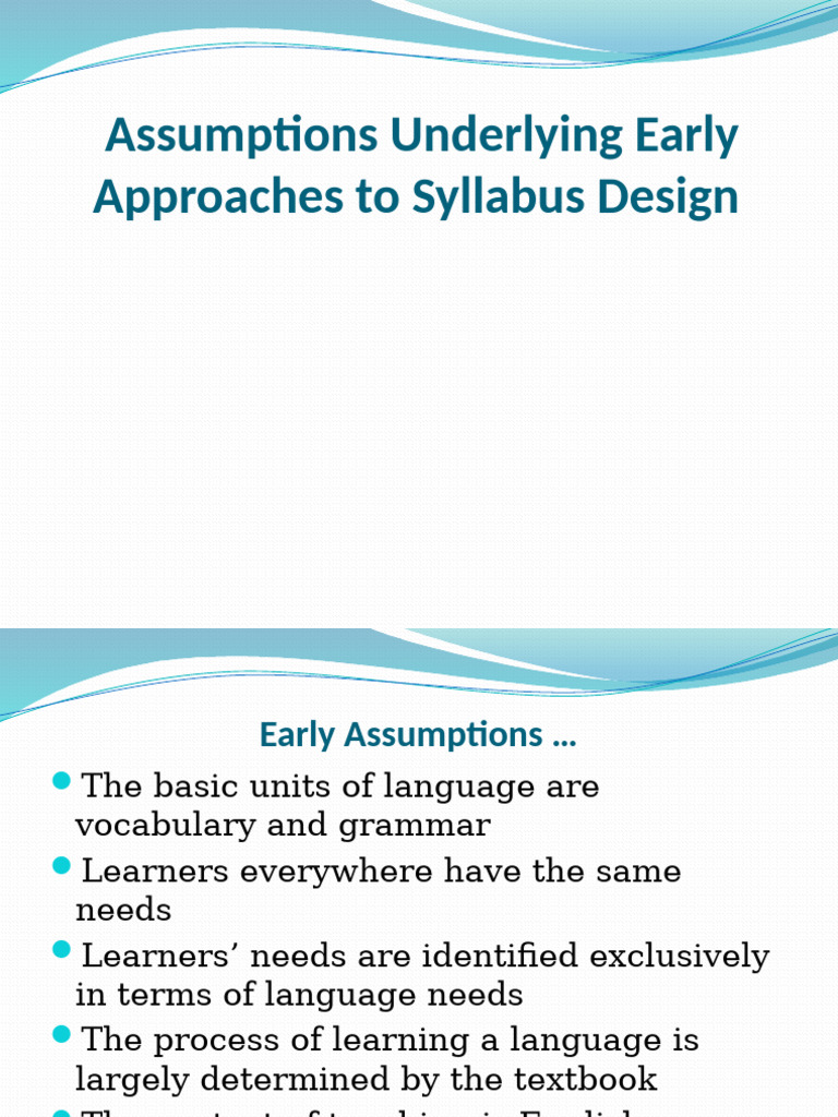 Needs Analysis | PDF | Second Language | Learning