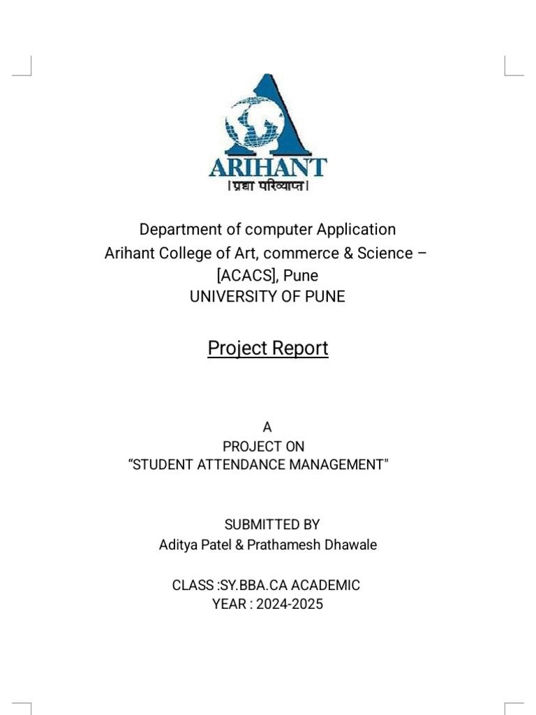 Student Attendance Management System Report | PDF | Internet Of Things ...