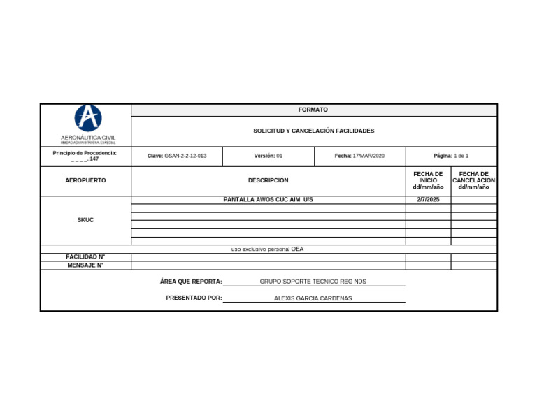 Facilidad Pantalla Awos Cuc Aim | PDF