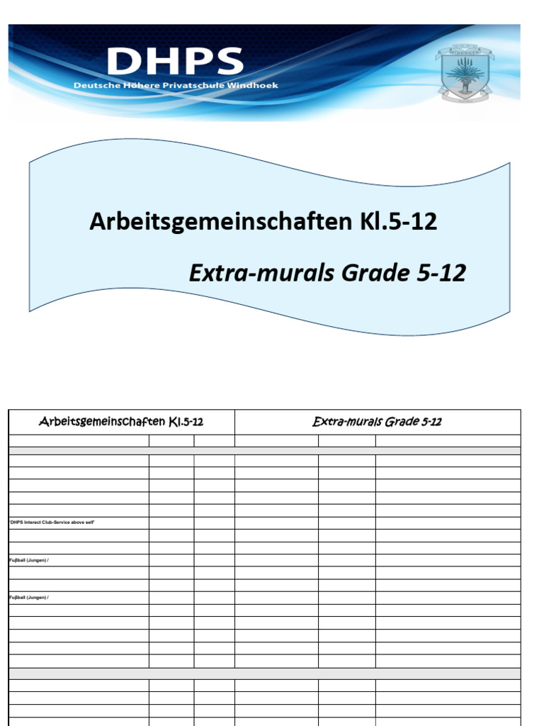 Extra-Mural Program for Grades 5-12 | PDF | Athletic Sports